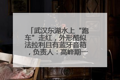 武汉东湖水上“跑车”走红，外形酷似法拉利且有蓝牙音箱，负责人：高峰期一两百人排队
