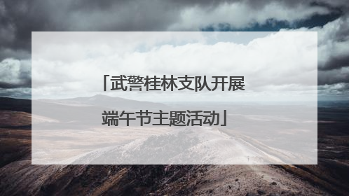 武警桂林支队开展端午节主题活动