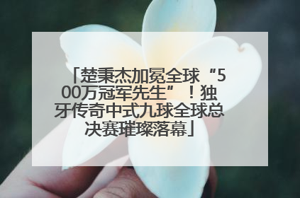 楚秉杰加冕全球“500万冠军先生”！独牙传奇中式九球全球总决赛璀璨落幕