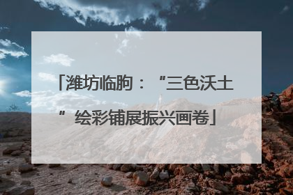 潍坊临朐：“三色沃土”绘彩铺展振兴画卷