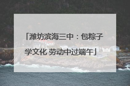 潍坊滨海三中：包粽子学文化 劳动中过端午