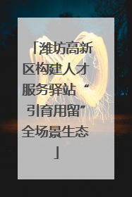 潍坊高新区构建人才服务驿站“引育用留”全场景生态