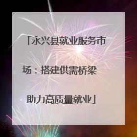 永兴县就业服务市场：搭建供需桥梁 助力高质量就业