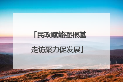 民政赋能强根基 走访聚力促发展