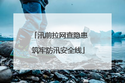 汛前拉网查隐患 筑牢防汛安全线