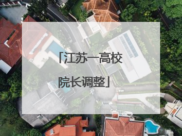 江苏一高校院长调整