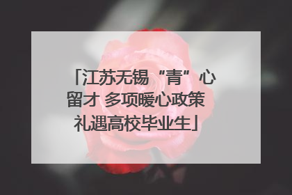 江苏无锡“青”心留才 多项暖心政策礼遇高校毕业生
