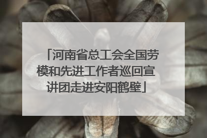 河南省总工会全国劳模和先进工作者巡回宣讲团走进安阳鹤壁