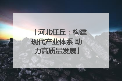 河北任丘：构建现代产业体系 助力高质量发展