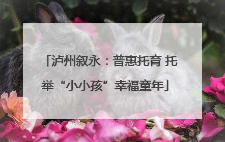 泸州叙永：普惠托育 托举“小小孩”幸福童年