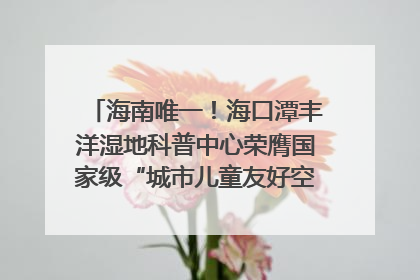 海南唯一！海口潭丰洋湿地科普中心荣膺国家级“城市儿童友好空间建设园区”称号