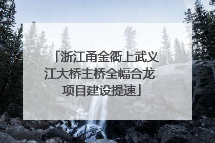 浙江甬金衢上武义江大桥主桥全幅合龙 项目建设提速