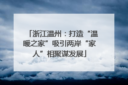 浙江温州：打造“温暖之家”吸引两岸“家人”相聚谋发展
