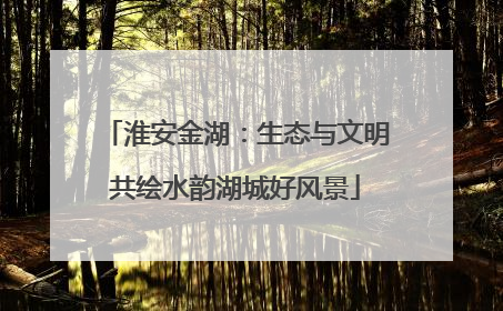 淮安金湖：生态与文明共绘水韵湖城好风景