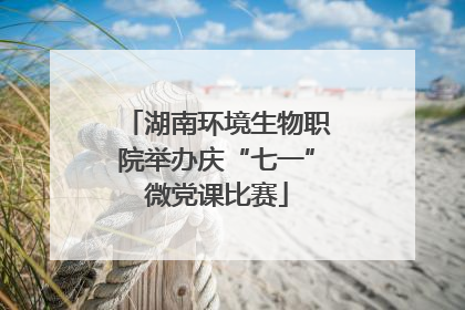 湖南环境生物职院举办庆“七一”微党课比赛