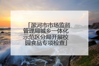 漯河市市场监督管理局城乡一体化示范区分局开展校园食品专项检查