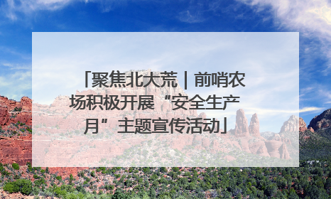 聚焦北大荒｜前哨农场积极开展“安全生产月”主题宣传活动