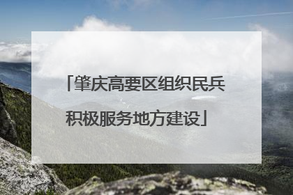 肇庆高要区组织民兵积极服务地方建设