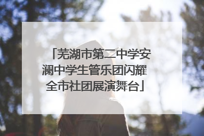 芜湖市第二中学安澜中学生管乐团闪耀全市社团展演舞台