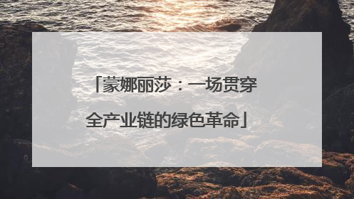 蒙娜丽莎：一场贯穿全产业链的绿色革命