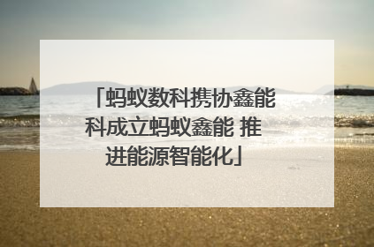 蚂蚁数科携协鑫能科成立蚂蚁鑫能 推进能源智能化