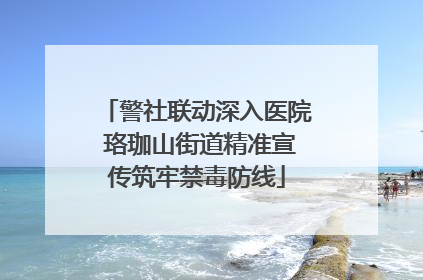 警社联动深入医院 珞珈山街道精准宣传筑牢禁毒防线