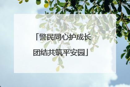 警民同心护成长 团结共筑平安园