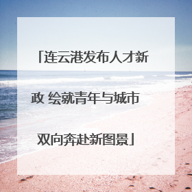 连云港发布人才新政 绘就青年与城市双向奔赴新图景