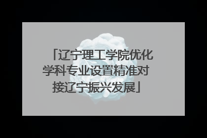 辽宁理工学院优化学科专业设置精准对接辽宁振兴发展