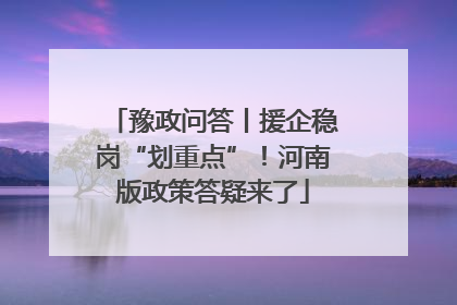 豫政问答丨援企稳岗“划重点”！河南版政策答疑来了