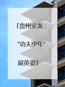 贵州安龙：“功夫少年”展英姿