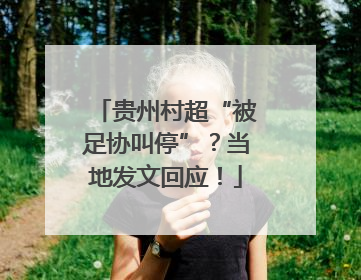 贵州村超“被足协叫停”？当地发文回应！