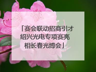 赛会联动招商引才 绍兴光电专项赛亮相长春光博会