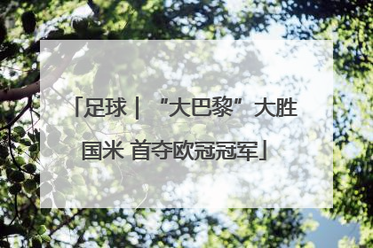 足球｜“大巴黎”大胜国米 首夺欧冠冠军