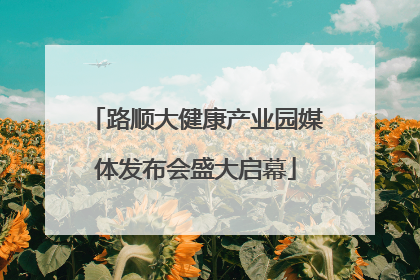 路顺大健康产业园媒体发布会盛大启幕