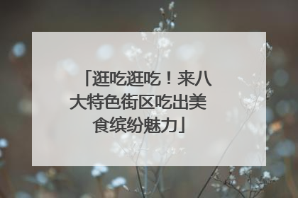逛吃逛吃！来八大特色街区吃出美食缤纷魅力