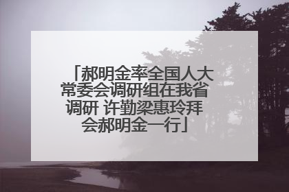 郝明金率全国人大常委会调研组在我省调研 许勤梁惠玲拜会郝明金一行