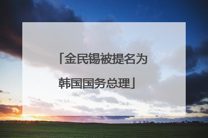 金民锡被提名为韩国国务总理