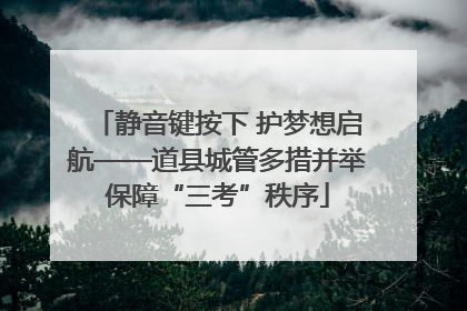 静音键按下 护梦想启航——道县城管多措并举保障“三考”秩序