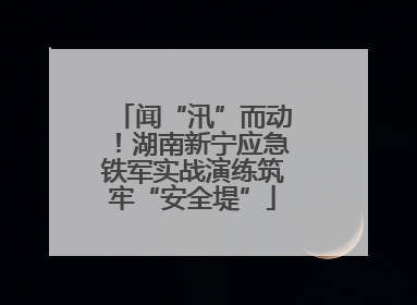 闻“汛”而动！湖南新宁应急铁军实战演练筑牢“安全堤”