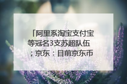 阿里系淘宝支付宝等冠名3支苏超队伍；京东：目前京东币链科技并没有开始发行稳定币｜早资道