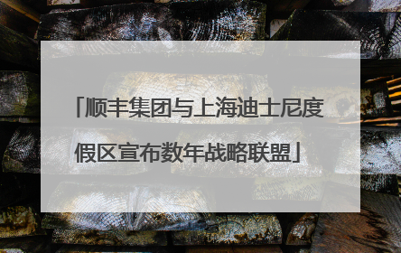 顺丰集团与上海迪士尼度假区宣布数年战略联盟