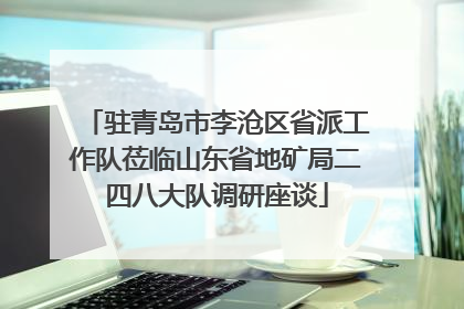 驻青岛市李沧区省派工作队莅临山东省地矿局二四八大队调研座谈