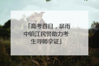 高考首日，暴雨中镇江民警助力考生寻师拿证