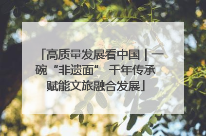 高质量发展看中国｜一碗“非遗面” 千年传承赋能文旅融合发展