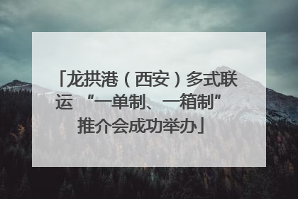 龙拱港（西安）多式联运 “一单制、一箱制” 推介会成功举办
