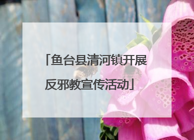 鱼台县清河镇开展反邪教宣传活动