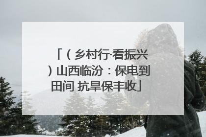 （乡村行·看振兴）山西临汾：保电到田间 抗旱保丰收