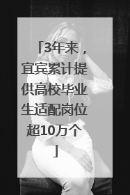 3年来，宜宾累计提供高校毕业生适配岗位超10万个