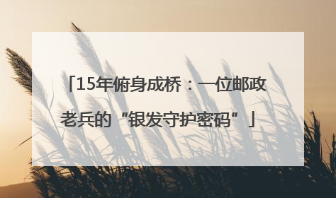 15年俯身成桥：一位邮政老兵的“银发守护密码”